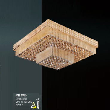 H -  MLF 9926: Đèn mâm LED Phale - KT: L800mm x W800mm x H300mm - Đèn LED SMD đổi 3 màu + Đèn chân E14 x 12 bóng - Remote