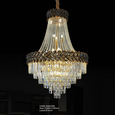 CODE: 9928/800: Đèn thả Phale - KT: Ø600mm x H1150mnm - Đèn E14 x 31 bóng