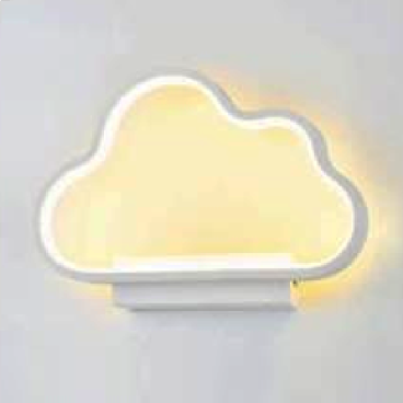 AN - VL - A89/WH: Đèn gắn tường LED  viền trắng xám - KT: L280mm x H200mm - Đèn LED  đổi 3 màu