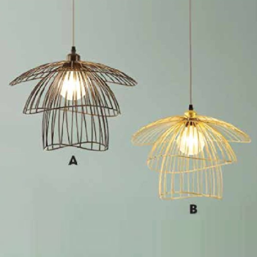 THCN 79 - 21 ( vàng /Đen): Đèn thả đơn - KT: Ø 400mm x H900mm - Bóng đèn E27 x 1 bóng