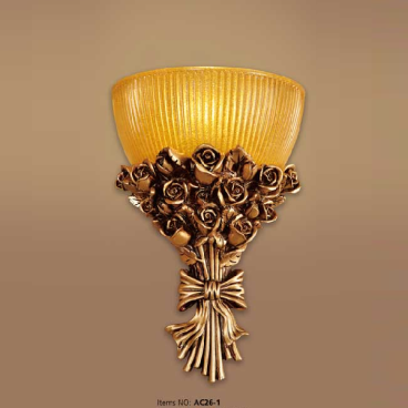 AC 26 - 1: Đèn áp tường 1 bóng - KT: Ø250mm x H350mm - Đèn chân E27 x 1 bóng