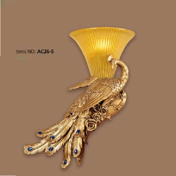 AC 26 - 5: Đèn áp tường 1 bóng hình Phụng B - KT: Ø420mm x H520mm - Đèn chân E27 x 1 bóng