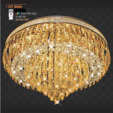 AD - OT 1668: Đèn áp trần Phale - KT: Ø1000mm - Đèn LED đổi 3 màu - Remote