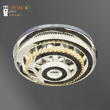 AD - OT 510: Đèn áp trần LED Phale - KT: Ø800mm - Đèn LED  - Remote