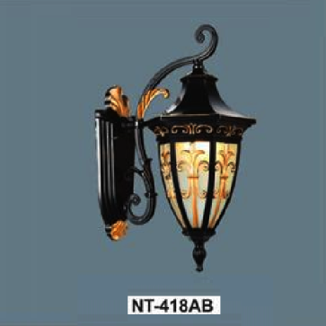 AN - NT - 418AB: Đèn gắn tường ngoài trời - KT: W190mm x H400mm - Bóng đèn E27 x 1