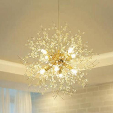 AN - ĐT - 1902/500-GD: Đèn thả LED, thân xi vàng bóng - KT: Ø500mm - Bóng LED G9*9 bóng