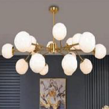 AU - ĐT 8830/18: Đèn chùm 18 bóng choá bi, KT: Ø1100mm*H580mm