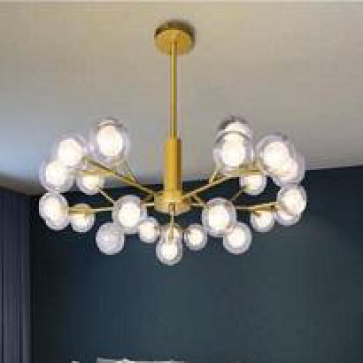 AU - ĐT - YY 18/28 GD: Đèn chùm bi LED G4*25 bóng , KT: Ø650mm*H600mm