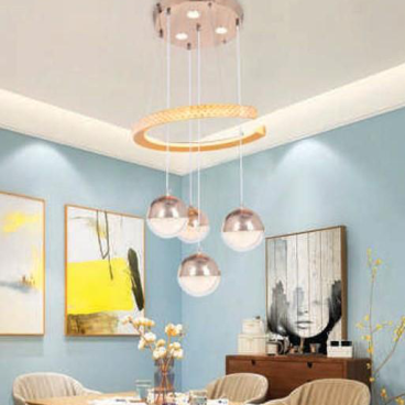 AU - TL - 3192/400 GD: Đèn thả LED 4 bóng - KT: Ø400mm x H1200mm - Đèn LED đổi 3 màu