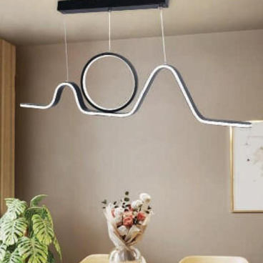 AU - TL - 3203/900BK: Đèn thả ngang LED thân ngang - KT: L900mm x H1200mm - Đèn LED đổi 3 màu - Remote