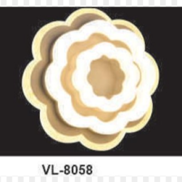 AU - VL.8058: Vách LED ÁS vàng - KT: Ø200mm