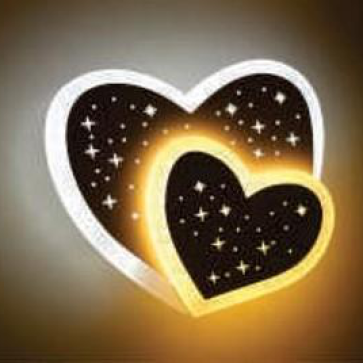 AU - VL.8340: Vách LED ÁS trắng, vàng - W200mm