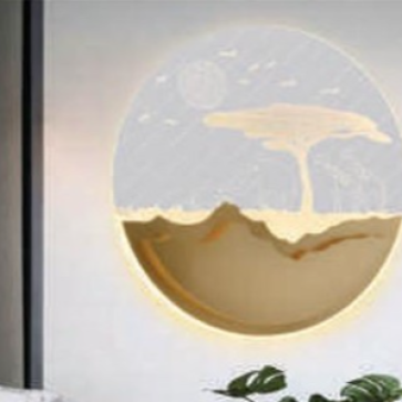 AU - VL.948/GD: Vách LED đổi 3 màu - KT: Ø240mm