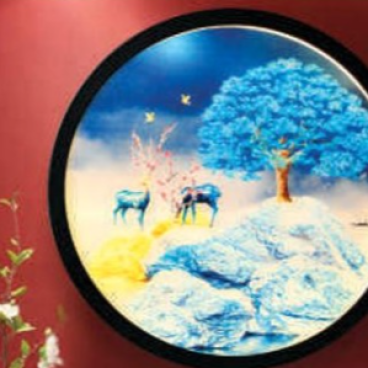 AU - VL.980/BK: Vách LED đổi 3 màu - KT: Ø240mm