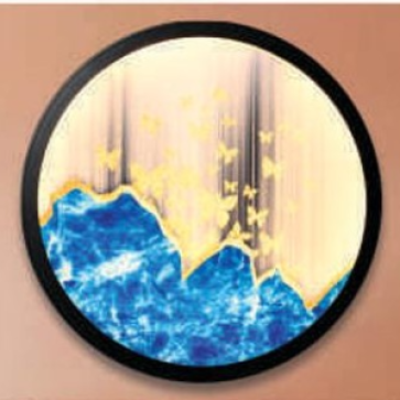 AU - VL.981/BK: Vách LED đổi 3 màu - KT: Ø240mm