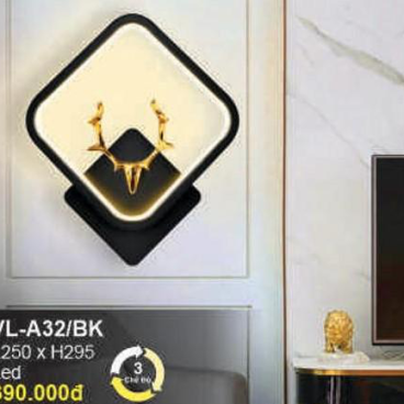 AU - VL.A32/BK: Vách LED đổi 3 màu - KT: L250*H295mm