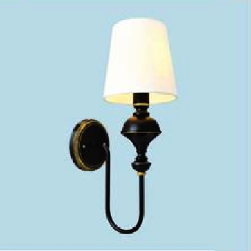 AN - VB - 1806/1: Đèn gắn tường 1 bóng, thân xi màu đen - KT: L150mm x H420mm - Đèn chân E14 x 1 bóng