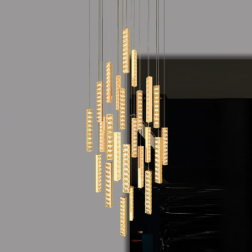 35 - TPL1002T24 - Đèn thả phale, thân Inox cao cấp - KT: Ø800mm x H3500mm - Đèn LED  ánh sáng đổi 3 màu