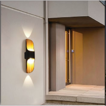 VNT162: Đèn LED gắn tường ngoài trời - KT: W80mm x L110mm x H370mm - Đèn LED 10W ánh sáng vàng 3000K