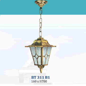BM - BT 311 B1: Đèn thả đơn - KT: Ø160mm x H780mm - Bóng đèn E27 x 1 bóng