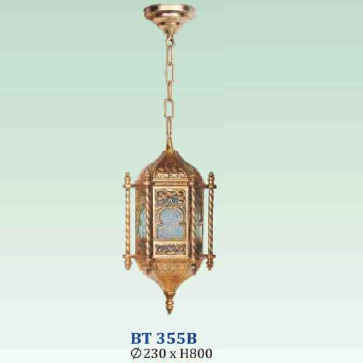 BM - BT 355B: Đèn thả đơn - KT: Ø230mm x H800mm - Bóng đèn E27 x 1 bóng