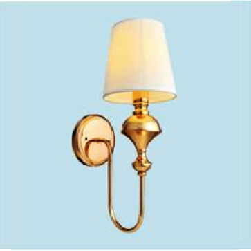 AN - VB - 1807/1: Đèn gắn tường 1 bóng, thân xi màu vàng - KT: L150mm x H420mm - Đèn chân E14 x 1 bóng