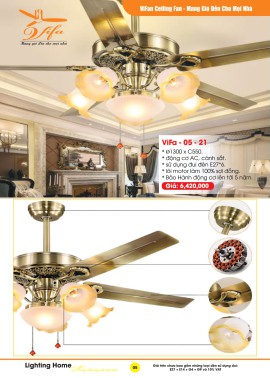 Catalogue Đèn Quạt Trần VIFA