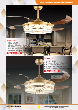 Catalogue Đèn Quạt Trần VIFA