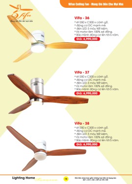 Catalogue Đèn Quạt Trần VIFA