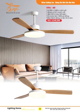 Catalogue Đèn Quạt Trần VIFA