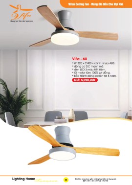 Catalogue Đèn Quạt Trần VIFA