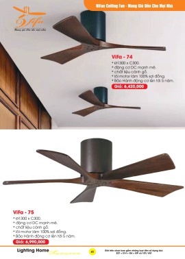 Catalogue Đèn Quạt Trần VIFA