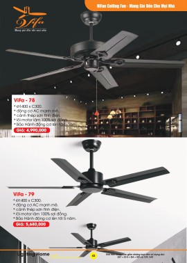 Catalogue Đèn Quạt Trần VIFA