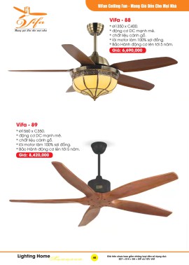 Catalogue Đèn Quạt Trần VIFA