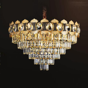 EU -  CFL - 137: Đèn thả phale K9 - KT: Ø1000mm x H490mm - Đèn chân E14 x 22 bóng