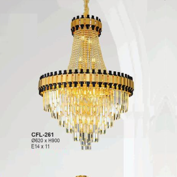 EU - CFL -  261: Đèn Thả  Phale  -  KT: Ø620mm x H900mm - Bóng đèn chân E14 x 11 bóng