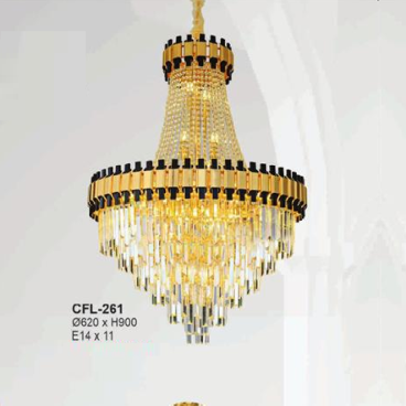 EU - CFL -  261: Đèn Thả  Phale  -  KT: Ø620mm x H900mm - Bóng đèn chân E14 x 11 bóng