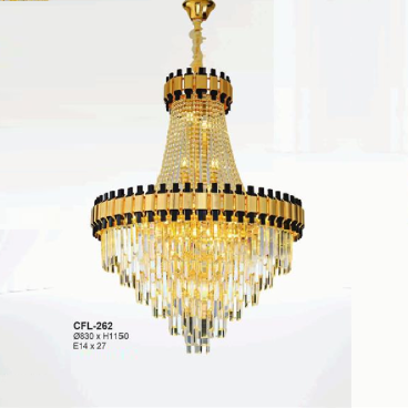 EU - CFL - 262: Đèn thả phale  - KT: Ø830 x H1150mm - Đèn chân E14 x 27 bóng