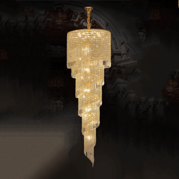 HF -  CFL 3514: Đèn thả Phale - KT: Ø700mm x H2000mm - Đèn E14 x 24 bóng