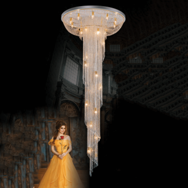 HF - CFL 3523: Đèn thả Phale  -  KT: Ø1000mm x H3000mm - Đèn E14 x 29 bóng