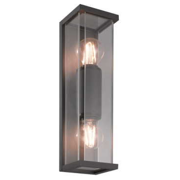 CHIROM - ĐÔI : ĐÈN TƯỜNG ĐÔI, VỎ TRẮNG - BÓNG E27*2 BÓNG