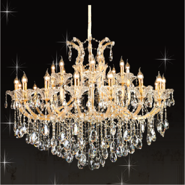 CNQT - 174: Đèn chùm nến Phale K9 25 tay - KT: Ø1200mm x H1200mm - Bóng đèn chân E14 x 25 bóng