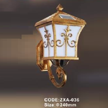 CODE: ZXA - 036: Đèn gắn tường ngoài trời NLMT - KT: Ø240mm - Đèn LED