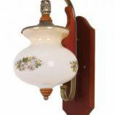 CODE: 109W-1W: Vách dầu đế gổ, chao thủy tinh - KT: 280*200*H430mm