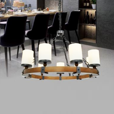 CODE: 15 - P4284L- 9: Đèn chùm thả Cafe - KT: Ø800mm x H1500mm - Bóng đèn E27 x 9 bóng