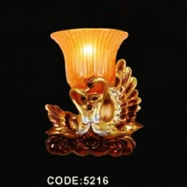 CODE: 5216: Đèn gắn tường 1 bóng, hình đôi thiên nga - KT: Ø240mm x H300mm - Đèn chân E27 x 1 bóng