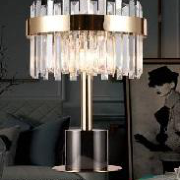 CODE: 7521/T: Đèn bàn Phale, KT: Ø350mm*H530mm, Đèn chân E14*1 bóng