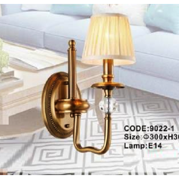 CODE: 9022 - 1: Đèn gắn tường 1 bóng - KT: Ø300mm x H300mm - Đèn chân E14 x 1 bóng