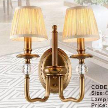 CODE: 9022/2: Đèn tường 2 bóng, thân hợp kim, KT: Ø400*H300mm