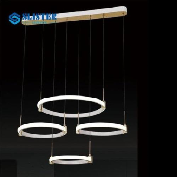 CODE: C569-4: Đèn thả LED 4 vòng - KT: 300mm +400mm+400mm +500mm - Đèn LED 200W
